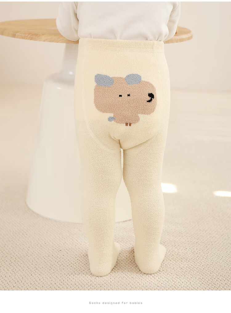 LangSha Baby Fleece Lined Tights Autumn Winter Thickened Toddler Girls Warm Leggings 9