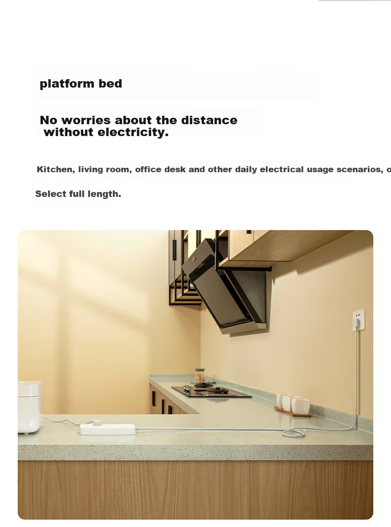 MI Power Strip (4 Outlets with 4 Independent Switches), 1.8 Meters Long, Suitable for MI 17 MI Electric Heater/Hot Water Heater/Electric Blanket 10