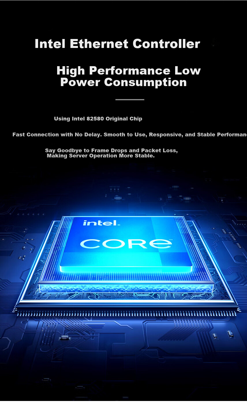 FLYBISH KY-340 PCIe X4 Dual-Port Gigabit Server Network Card I340-T2, Machine Vision Industrial Camera, Intel 82580 Chip 5