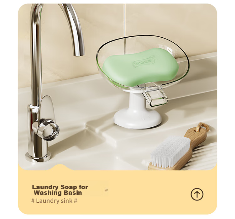 Taili Suction Cup Soap Dish with Drainage, No Drilling Required, Bathroom TPE Material Strong Adhesion Storage Holder 11