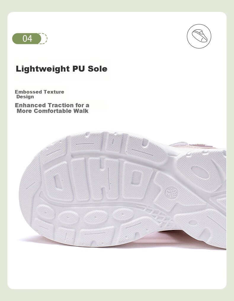 Follow Me Boys And Girls Sandals, Children's Beach Shoes, Summer Soft-Soled Closed-Toe Sandals, Velcro Sports Casual Shoes, Pink, Size 30 5
