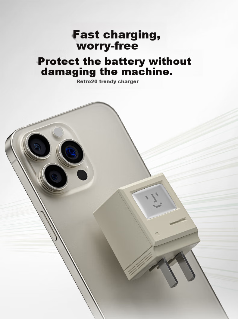 SHARGE GaN Charger for Apple IPhone 17, 16 Fast Charging Head PD20W, 18W Charging, Compatible with IPhone 15 Pro Max, Huawei, Xiaomi, Meizu, IPad, Honor, Type-C Port 1