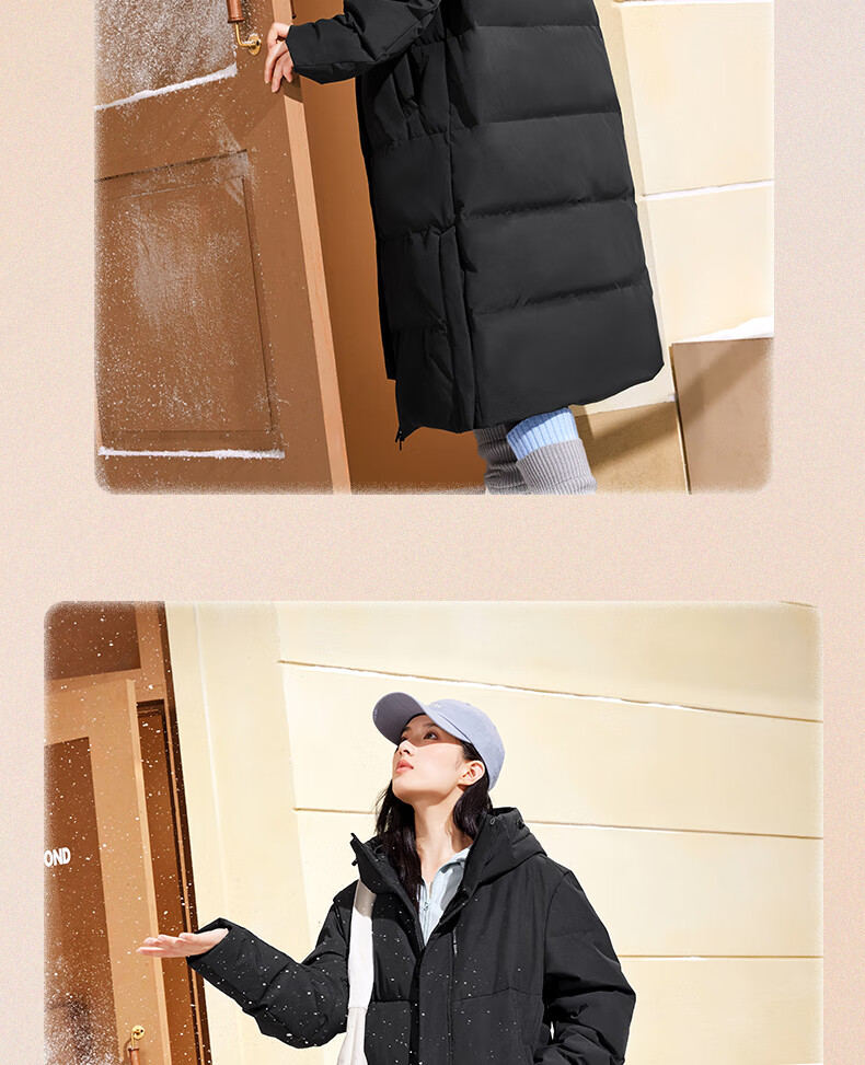 361° Long Down Jacket Unisex Winter New Three-Proof Warm Hooded Sports Casual Coat 632544301-1 11