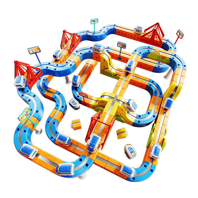 Kakabeier【Extra Large Versatile Magnetic Building Blocks】Children's Toy Magnetic Track Anti-Gravity Floating High-Speed Train Birthday Gift for Boys