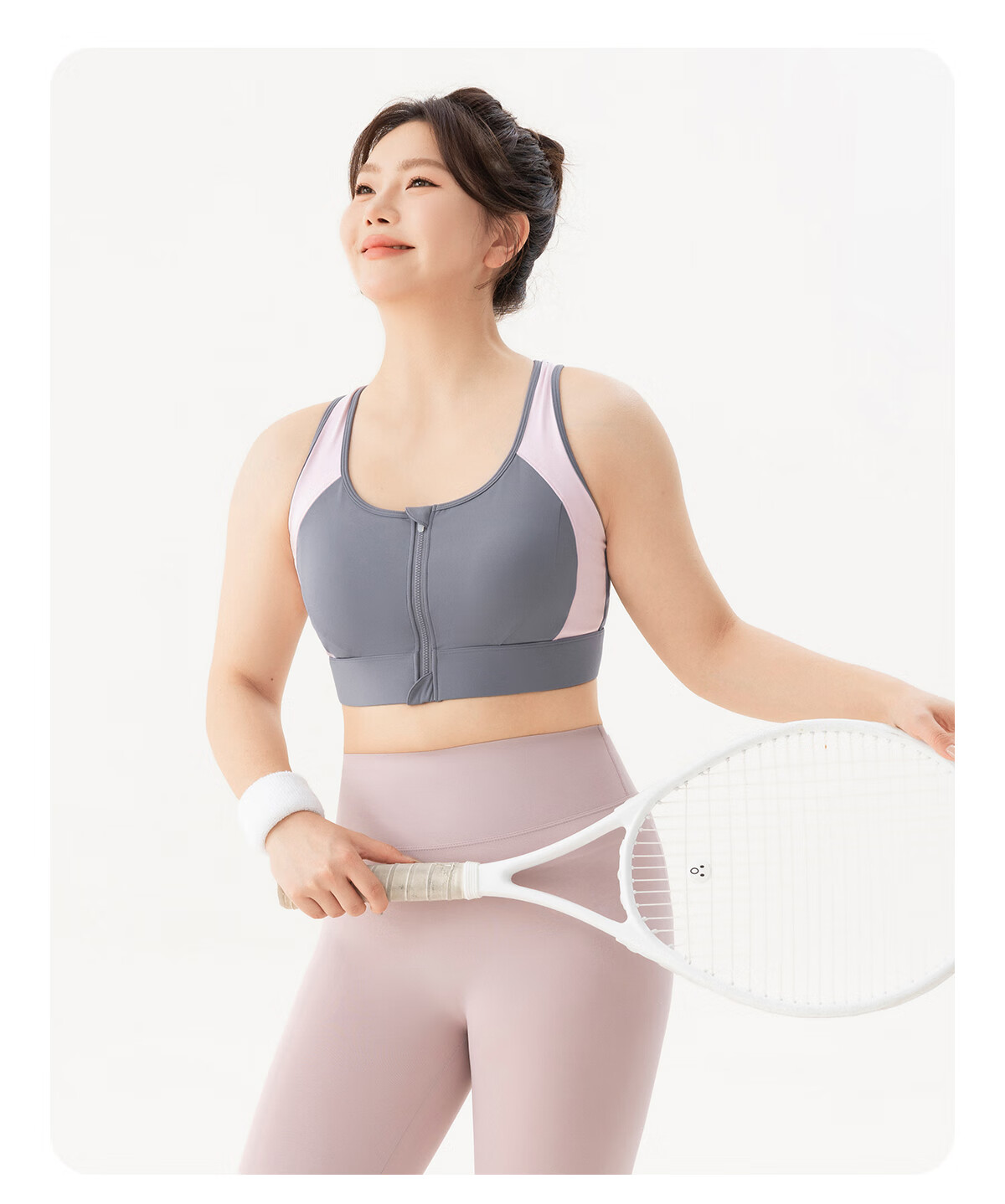 361° Plus Size Sports Vest Shockproof Anti-Sag Front Zipper Yoga Bra Fitness Plus Size Women's Sportswear 24