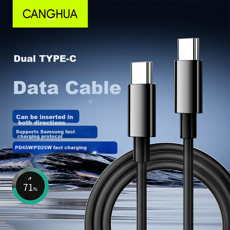 CangHua Compatible with Samsung Data Cable, Dual-Ended Type-C 3A Charging Cable, Super Fast Charging for S25+/25 Ultra/S24/W25/24/Z Fold5/Flip6/S23+/C55