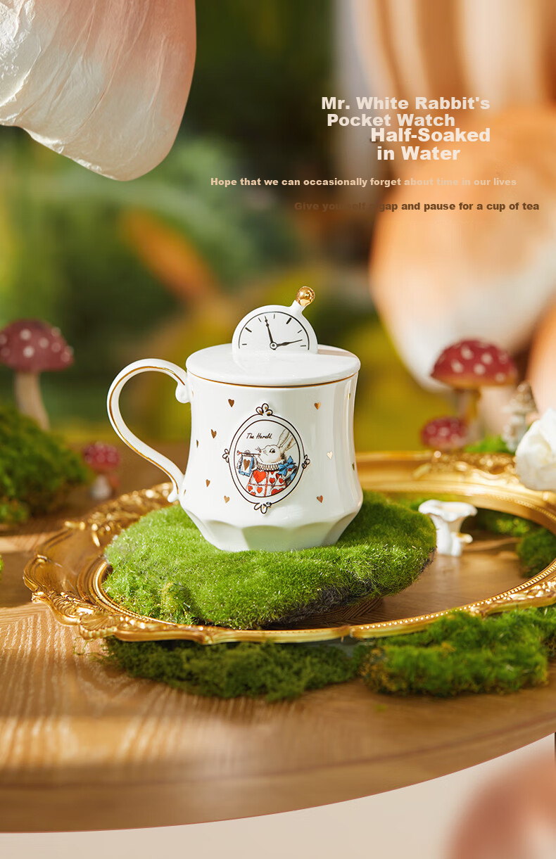 JOYYE Ceramic Mug, Birthday Gift, Alice IP Collaboration Edition, High-Quality Holiday Practical Souvenir Cup 4