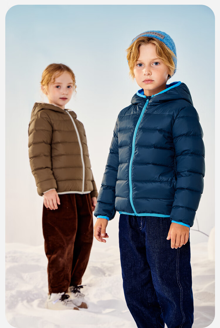 Minibala Kids Unisex Waterproof Hooded Down Jacket Winter 2025 4