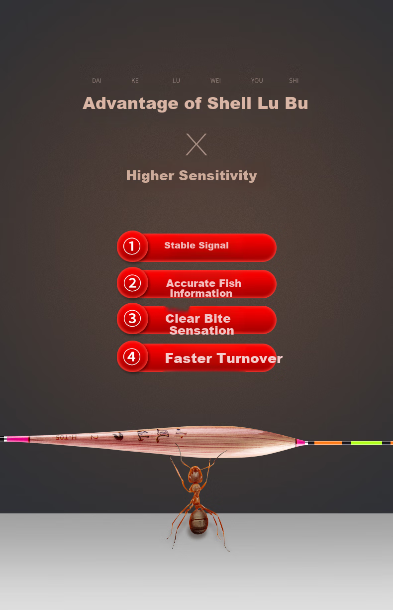 Xiaofengxian Reed Float, Longyuan H-LY Fishing Float, Highly Sensitive, Smooth Mouth, Eye-Catching, Thickened Buoy, for Near-Sighted Anglers, Crucian Carp Float 4