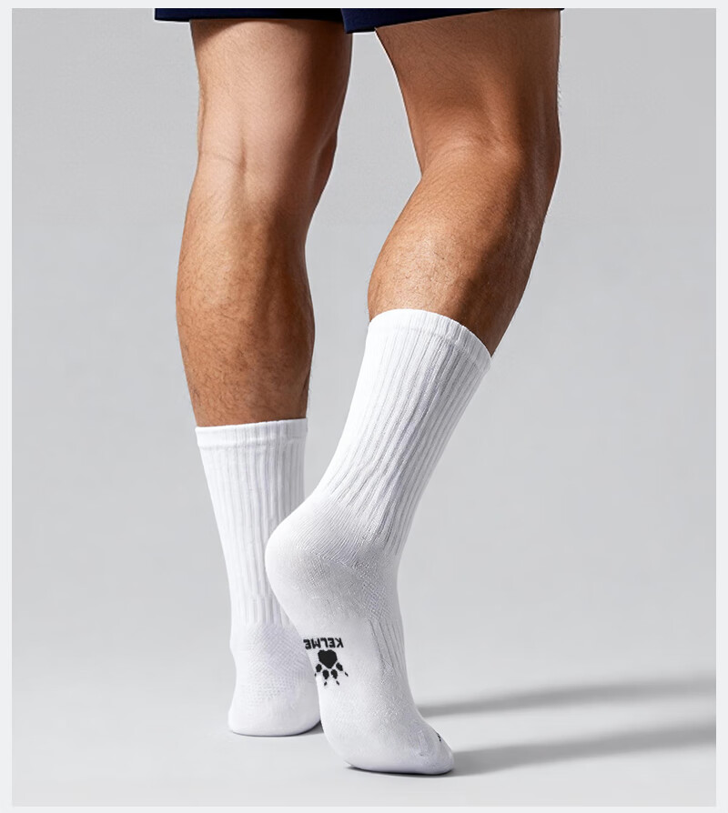 KELME Sports Socks [6 Pairs] Long Socks Spring Summer Basketball Badminton Running Sweat-Absorbing Odor-Resistant Casual Socks 3