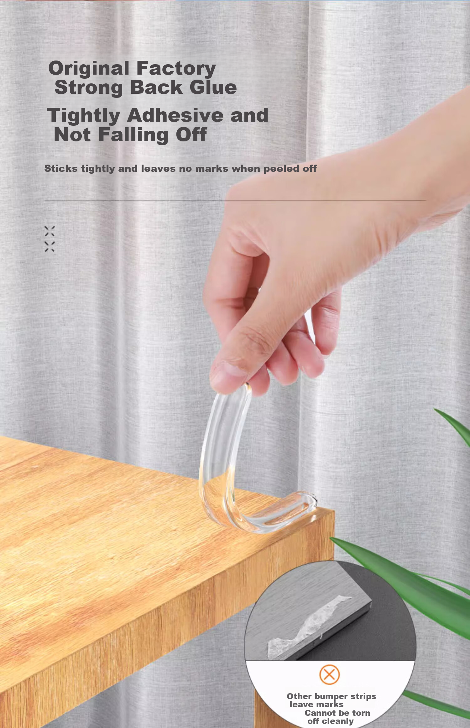 Nubaili Thickened Soft Silicone Transparent Anti-Collision Strips Refrigerator Bumper Stickers Cabinet Door Table Corner Handle Protectors 4-Pack 12