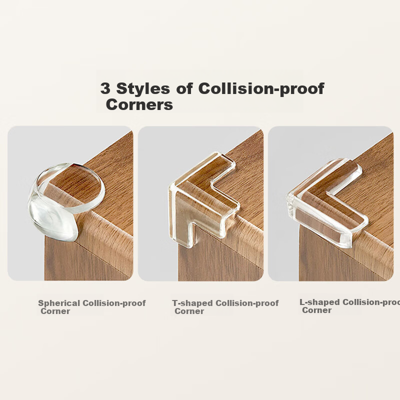 Aibaoshi Children's Transparent Anti-Collision Corner Guards for Coffee Tables And Furniture, Edge Protectors, 24 Pieces Set S742