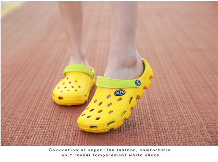 Warrior Casual Couple Slippers, Breathable Outdoor Versatile Closed-Toe Beach Shoes, Lightweight Perforated Sandals, 049 Red, Size 40 31
