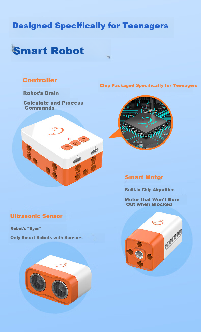 Jingyujiqiren Smart2 Building Blocks, Educational Programming Toy, Electric Assembly Blocks, Birthday Gift for Boys And Girls 6