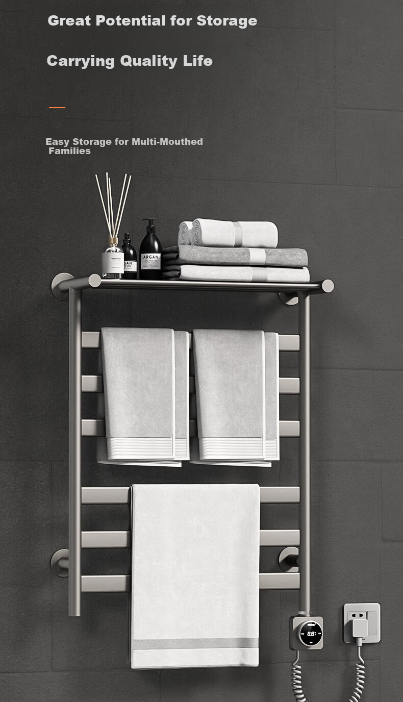 AVONFLOW Electric Towel Rack, Smart Drying And Dehumidifying, Antibacterial Drying Machine All-In No-Drilling Storage Rack, GD22 Standard Model 13