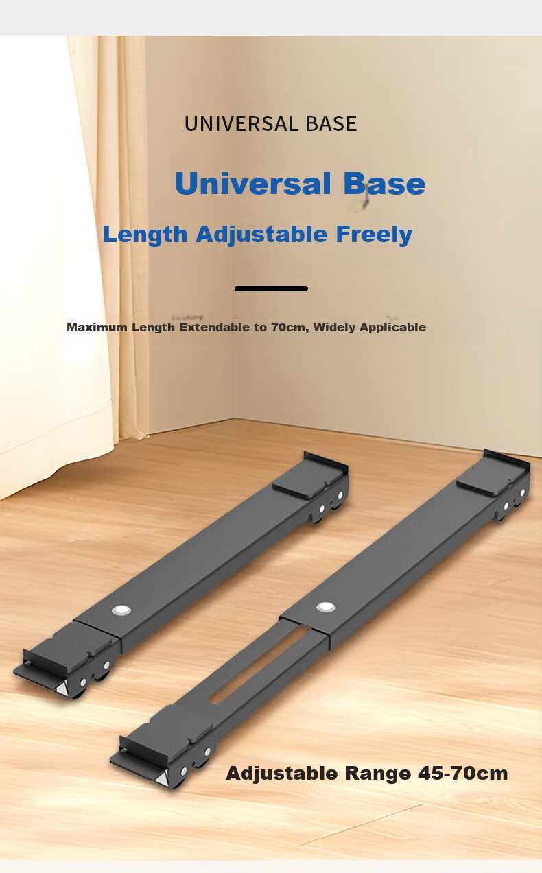 Lelandi Universal Washing Machine And Refrigerator Mobile Base, Drum And Impeller Washing Machine Caster, Refrigerator Universal Movable Stand, Bracket Heightening Pad, Black 24 Wheels with Brake, L5012 3