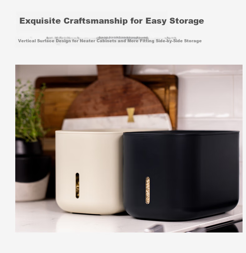 Zuutii Canadian Rice Container, 5KG Rice Bucket, Sealed Kitchen Storage Container, Rice Storage Box, Cold Smoke Ash 10