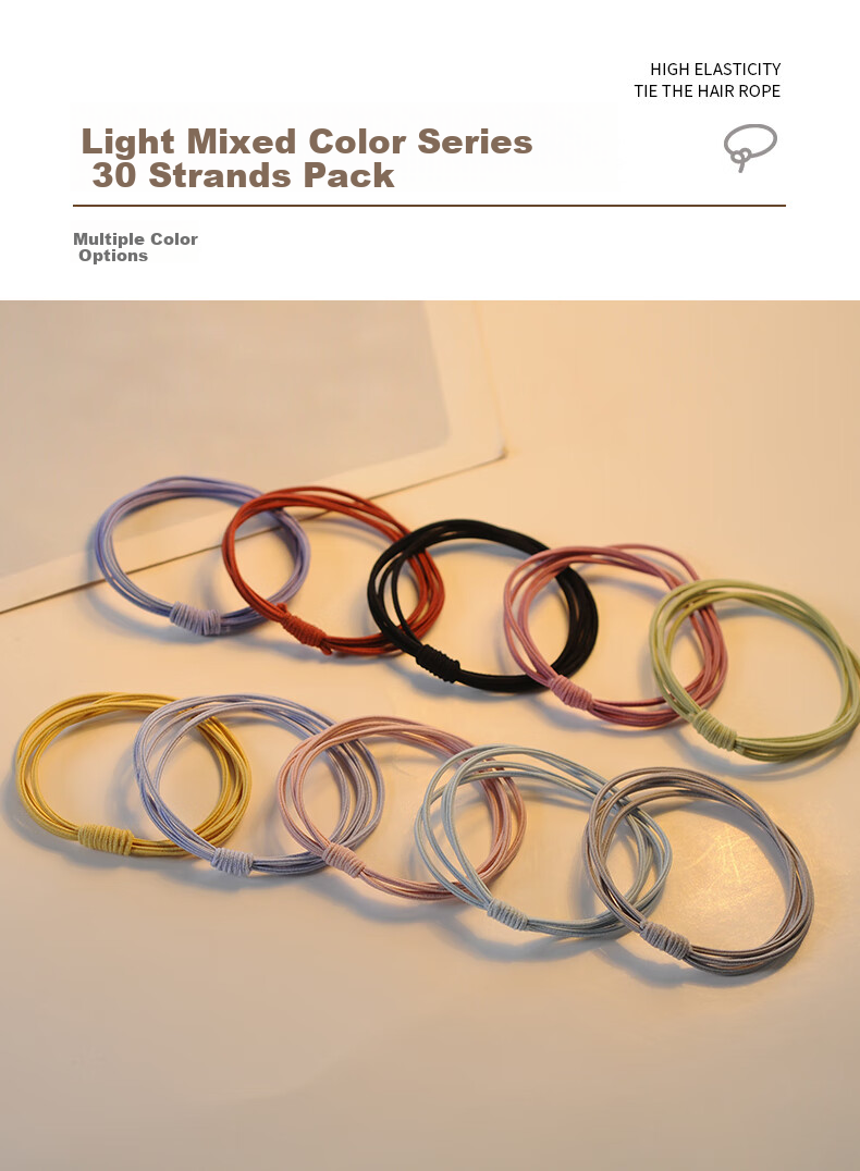 Chense High Ponytail Hair Tie, Seamless Elastic Band, Hair Scrunchie for Wome 2