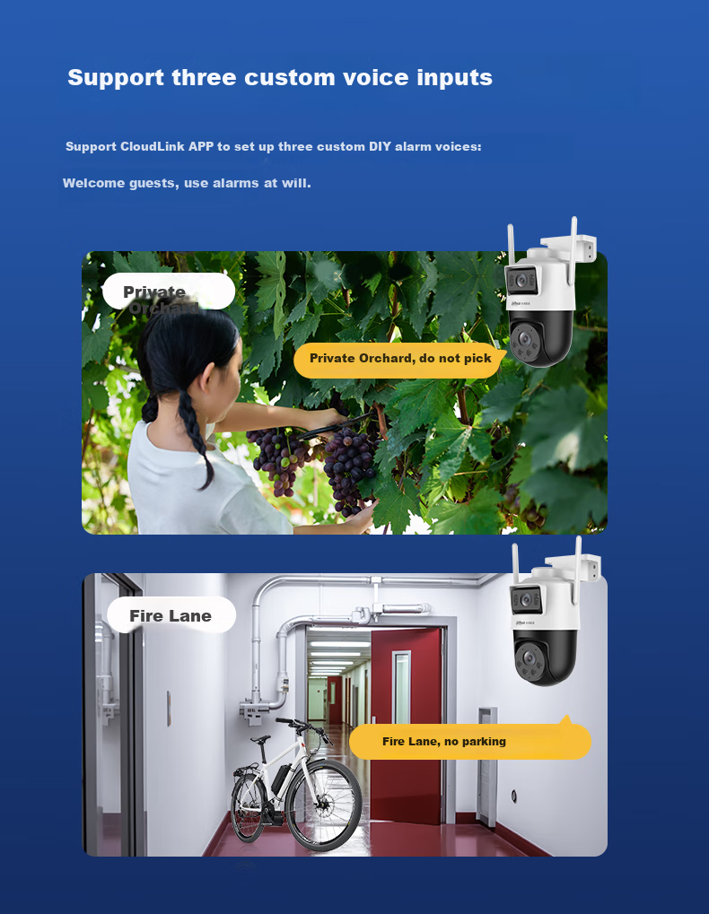 Dahua Camera with Dual 10MP AI Surveillance, Wireless WiFi, HD Full-Color Night Vision, 360-Degree Panoramic View, Indoor/outdoor Remote Monitoring Via Smartphone, P10A-E2IL 9