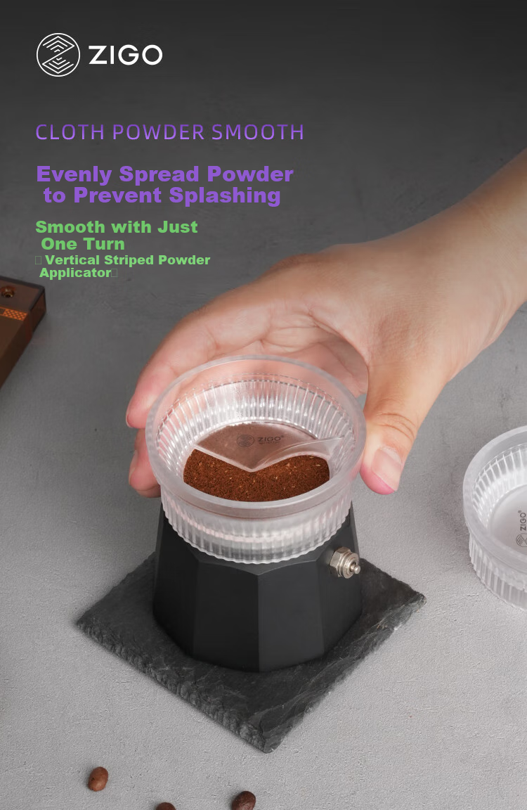 Zigo Moka Pot Powder Dispenser Universal Powder Dispenser [Dual Valve for 2 Cups, Single Valve for 3 Cups] 1