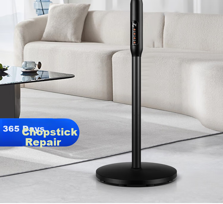 AUCMA Electric Fan, AC Fixed Frequency Household Fan, High Air Volume Floor Fan, Easy to Install, Remote Control, Quiet Operation, Energy-Saving, Convection Circulation Fan, Starry Black, FS-35D909(Y) 2
