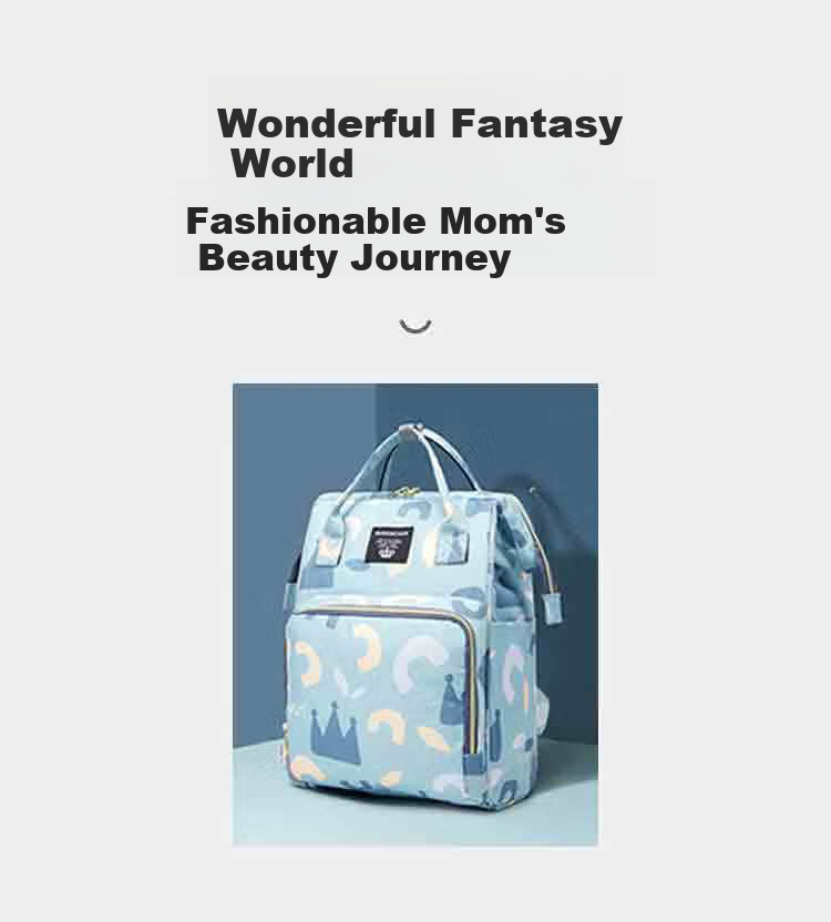 Aibao Shi Mommy Bag Multifunctional Large Capacity Maternity Backpack Lightweight Portable Work Mom Bag Off-White M419 3