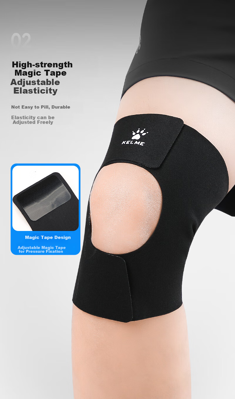 KELME Knee Brace, Meniscus Support, Sports Joint Patella Strap, Lightweight for Summer, Suitable for Men And Women, Running, Hiking, Badminton, Knee Protection Gear 5