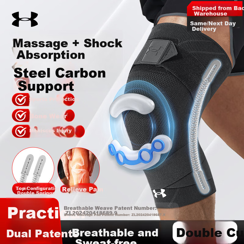 Under Armour Knee Brace for Sports, Basketball, Running, Meniscus, Badminton, Patella, Hiking, Warmth, Cold Legs, Knee Joint Protection Gear