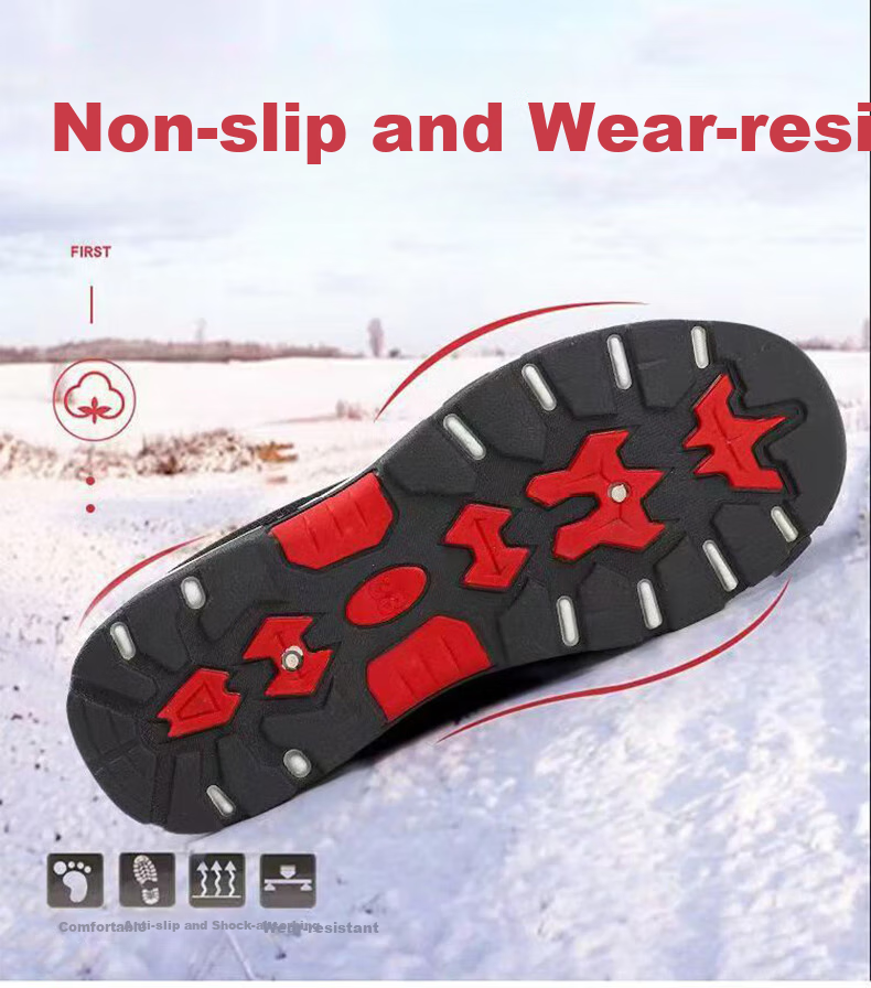 FOOTOPPO Slip-On Fleece-Lined Cotton Shoes for Women, Warm Winter Footwear for Elderly, Traditional Beijing-Style Cotton Shoes for Seniors, Comfortable Slippers for Older Wome 4