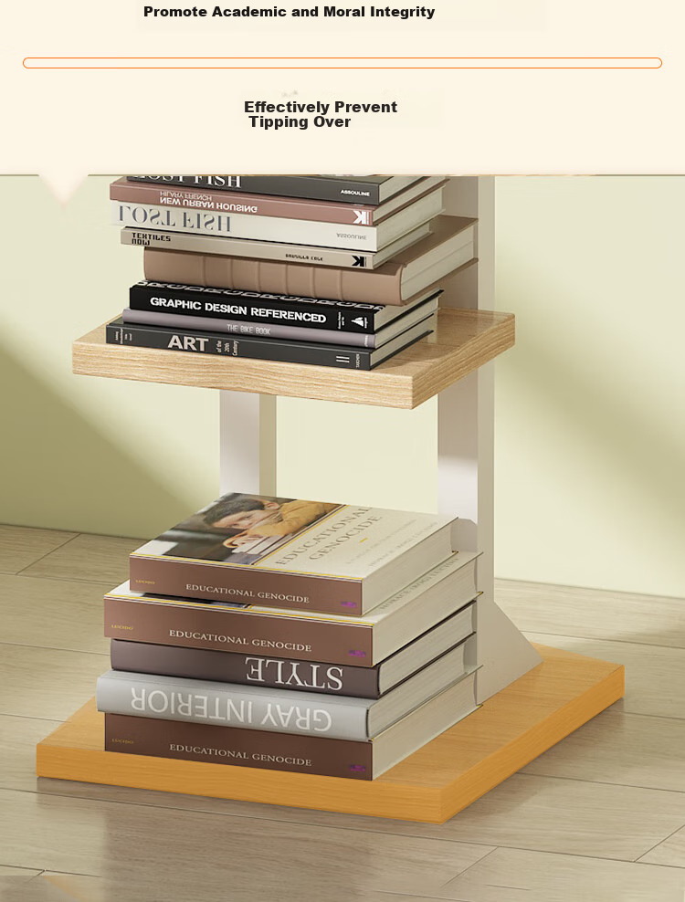 Anerya Invisible Bookshelf, Floor-Standing Wall-Mounted Living Room Corner Shelf, Narrow Gap Storage Rack for Small Books, 6 Tiers 8