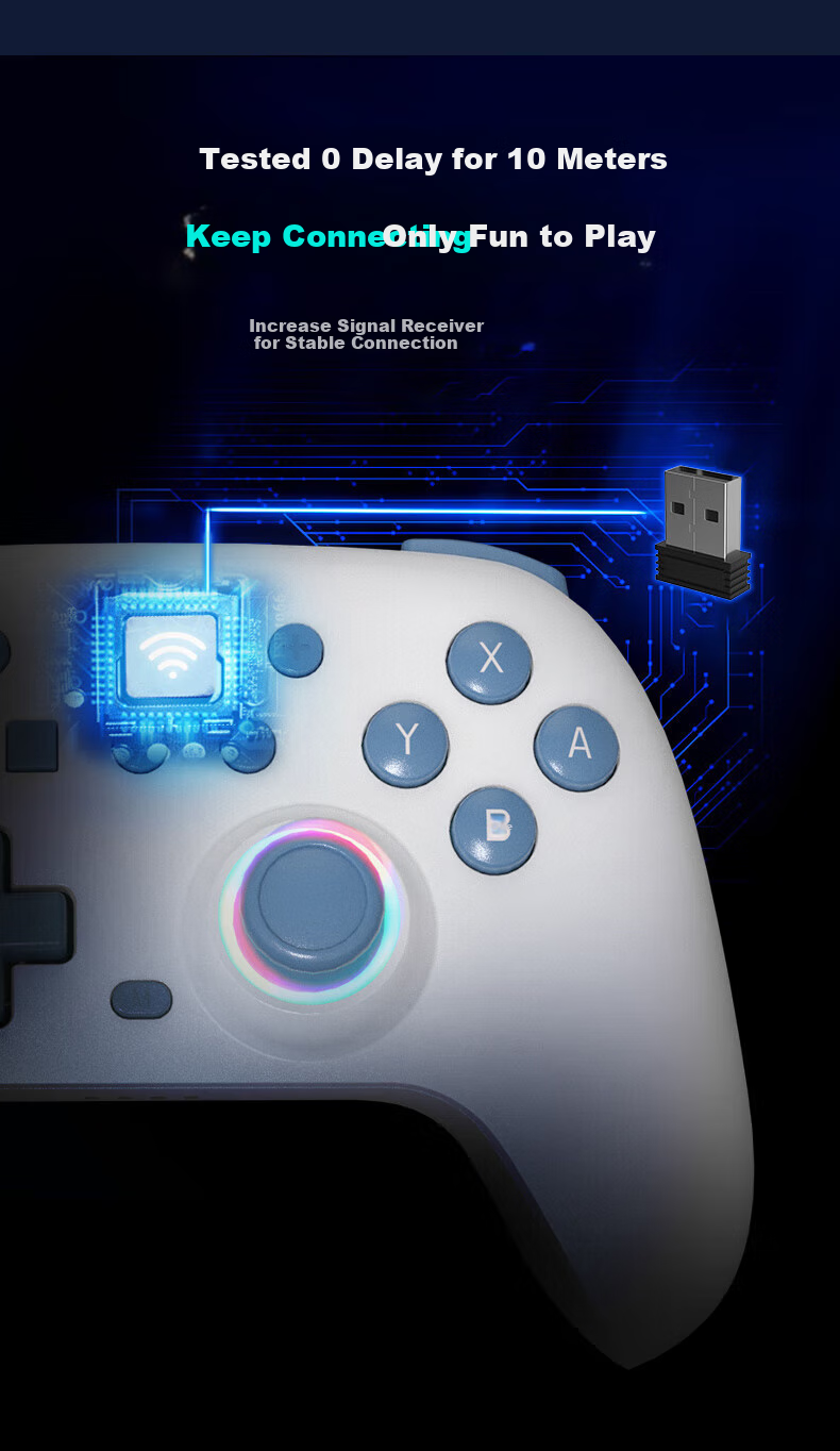 Yuyou Wireless Game Controller Switch2 Controller PC TV Mobile Bluetooth Android Apple Steam Xbox-Like Computer NS Dual Shadow Monster Hunter: World 9