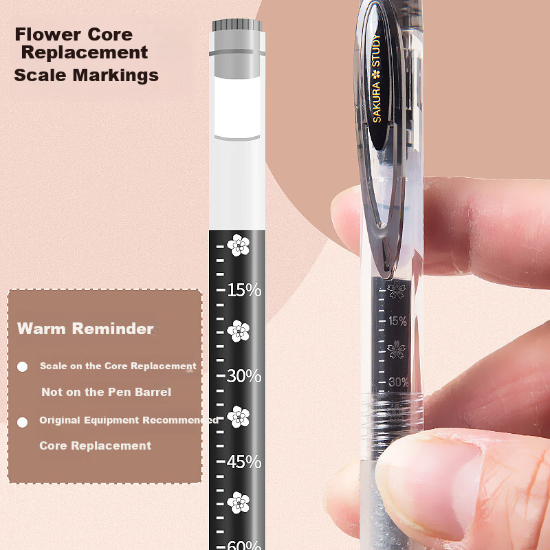 Dongmi Gel Pen, Essential for Exams And Practice, Office Ruler Pen with CS Tip, Retractable, Super Writing for Top Students, Stationery for Primary, Middle And High School Students, 0.5mm Signature Black Pen, Dongmi Transparent Black, 3 Pcs DM993