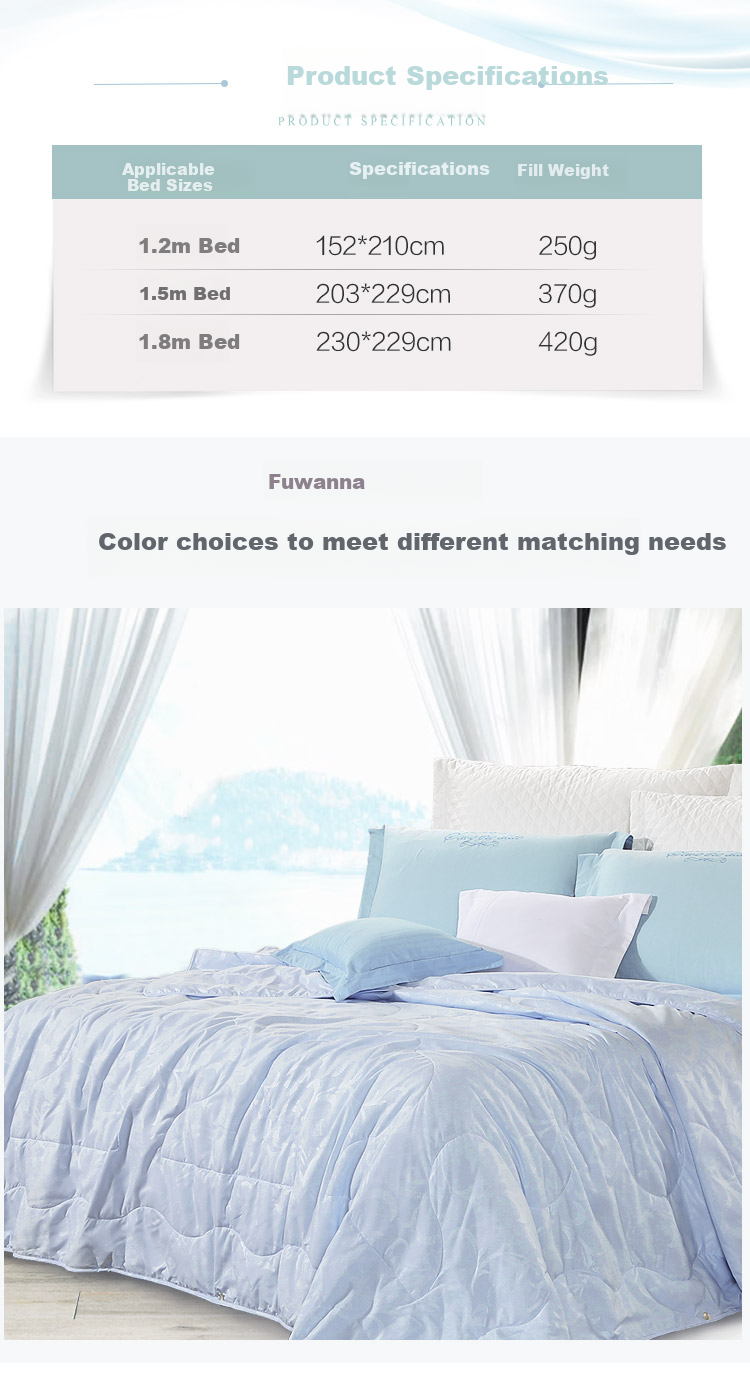 FUANNA Summer Cooling Quilt, Washable Double-Size Air Conditioning Blanket, No Duvet Cover Needed, Lightweight Summer Quilt 2.5 Jin (1.25 Kg), 203x229cm 2
