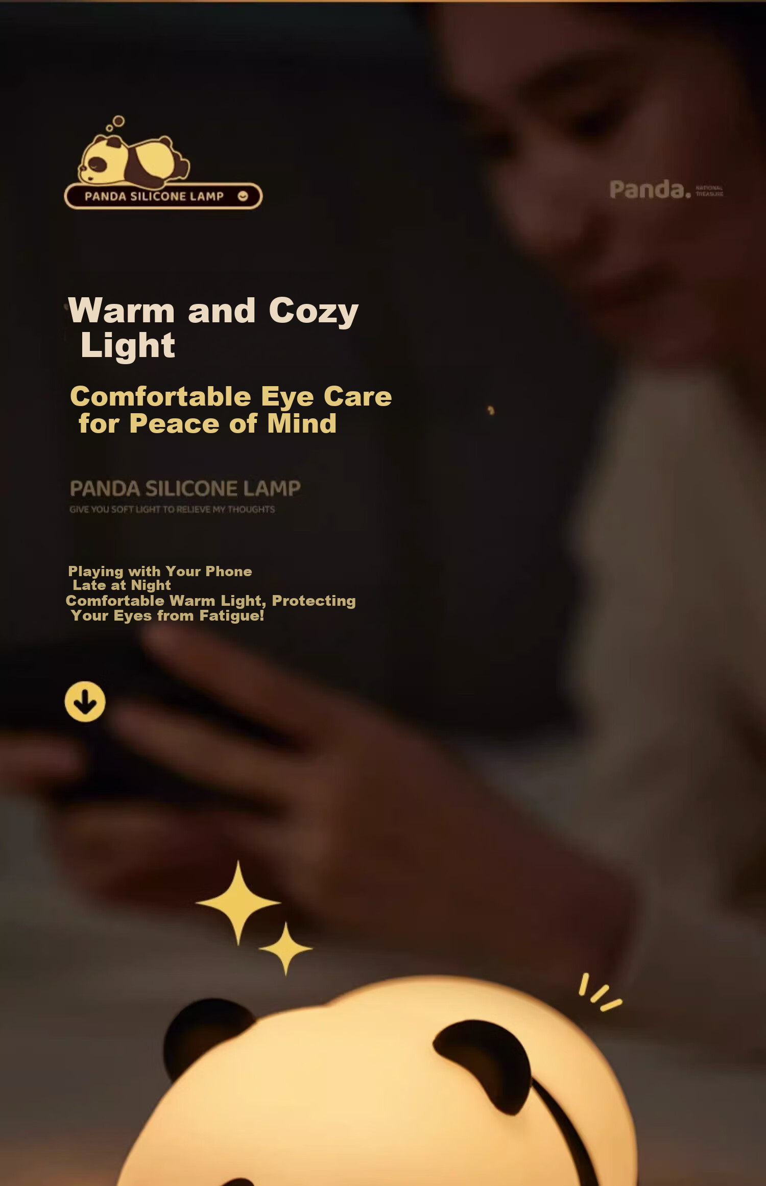 Kufire Night Light, Bedroom Sleep Lamp, Bedside Lamp, Children's Eye Protection, Baby Feeding Light, Tap Light, Practical And Stylish, Gift for Girls 7