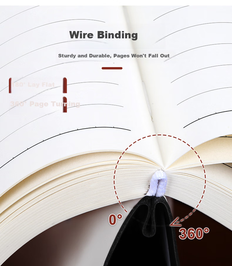 SIMAA A4 Extra Large And Thick Business Notebook Leather Cover Journal Student Stationery Work Diary Meeting Minutes Book Office Supplies Customizable 400 Pages/Book Black 9