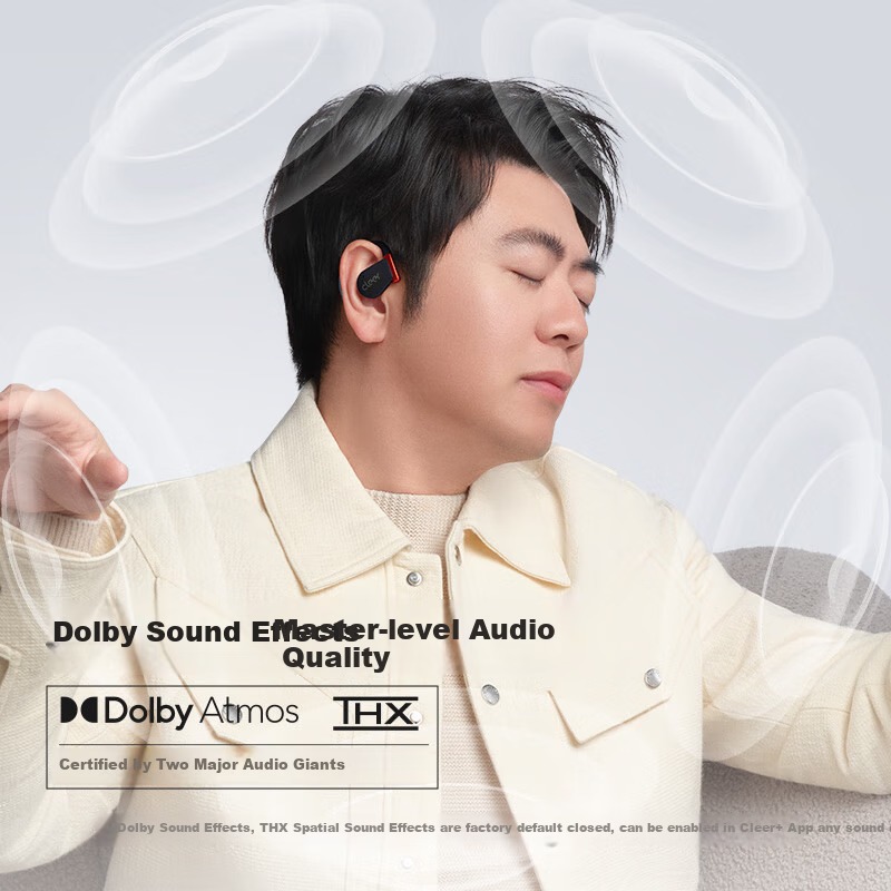 Беспроводные наушники Cleer ARC5 Sound Arc с открытым ухом, AI, Bluetooth, спортивные, водонепроницаемые, защита от пота, подарки на День Святого Валентина, совместимы с Huawei и Apple, черный