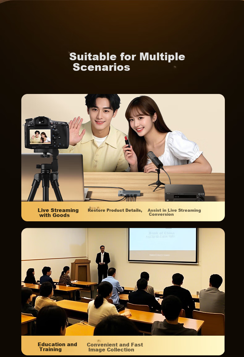ORICO HDMI Video Capture Card, 4K 60Hz HD Live Streaming, Compatible with Sony And Canon Cameras, DSLR, PS5/Switch/Xbox/Gaming Phones/Computers/Laptops Capture Device 9