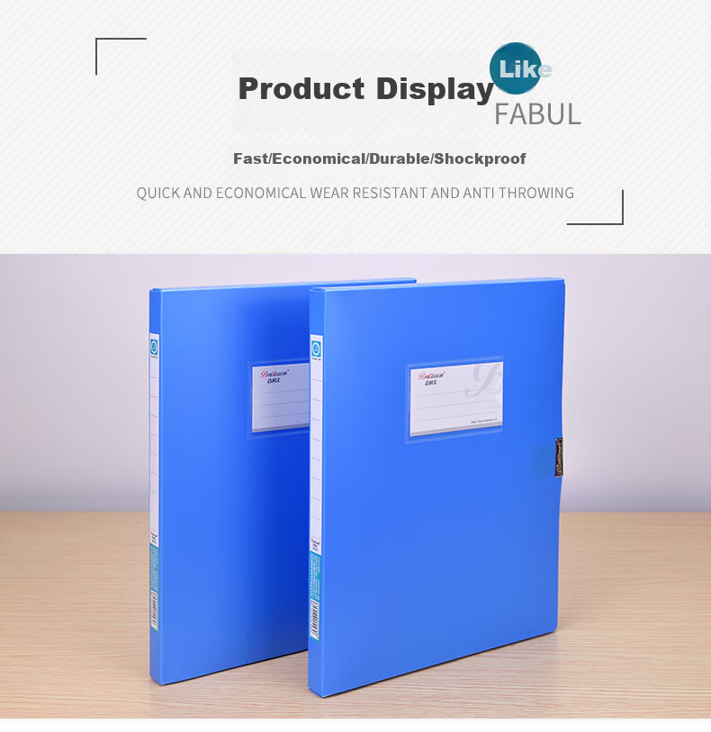 Bailiwen B820 Blue File Box with 20mm Spine Width, Document Storage Box for Personnel Records, Contracts And Files Organizatio 6