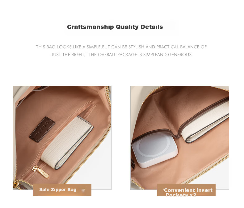 GOLF Shoulder Crossbody Bag for Women, Canvas Handbag, Large Capacity Commuter Versatile Ladies' Bag, Water-Resistant Phone Pouch 7