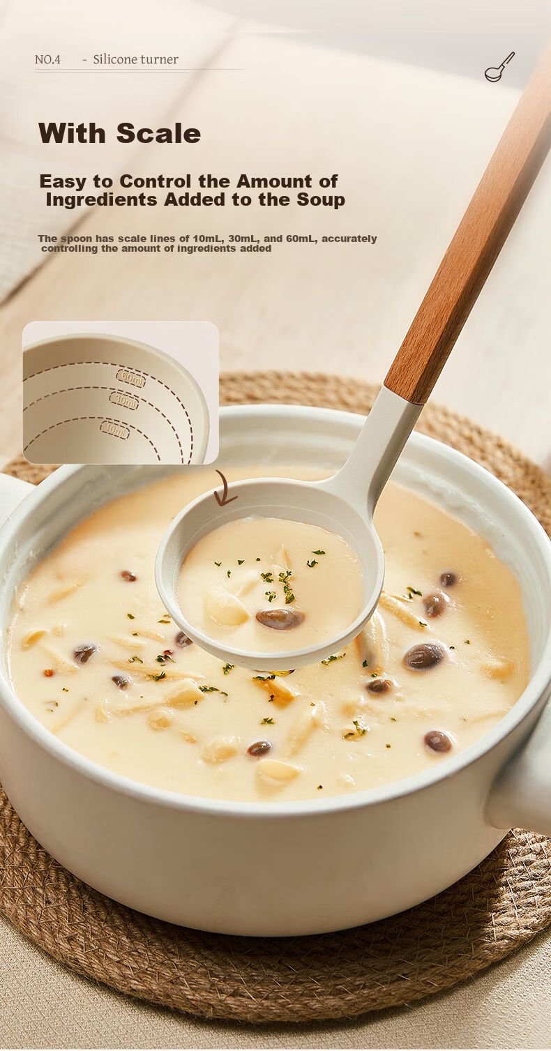 Bear Strainer, Silicone Colander, Heat-Resistant Antibacterial Non-Stick Strainer, Filter Skimmer Oil Frying Ladle JE020-P02 6