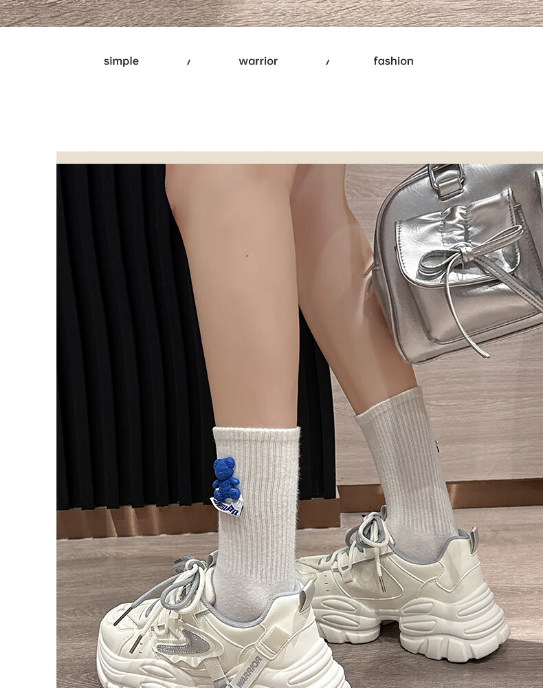 Warrior Women's Thick-Soled Height-Increasing Dad Sneakers 2026 Summer New Breathable Sports Shoes Gray Silver Size 40 3