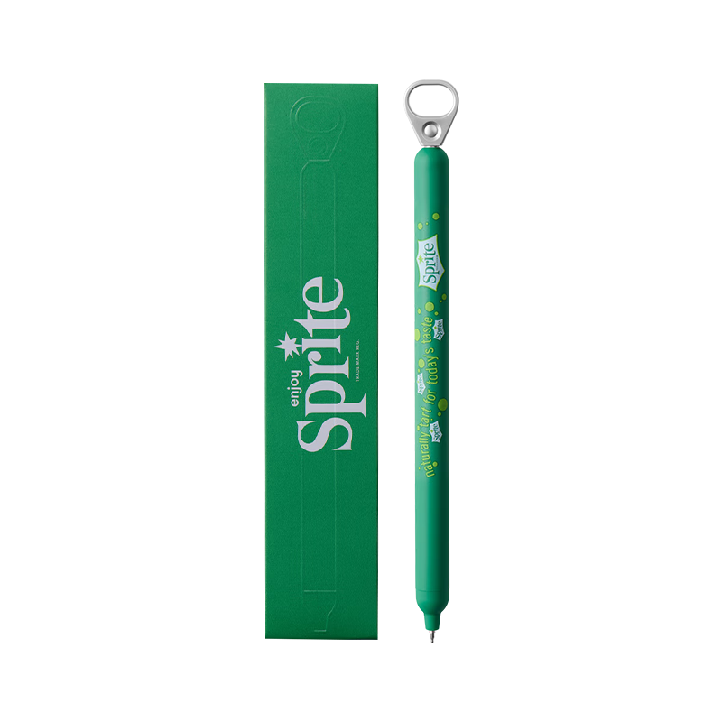 KACO Sprite Collaboration 0.5mm Retractable Gel Pen Student Exam Writing Pen Ins Stylish Niche Black Ink Carbon Pen Icy Lemon Fresh Dark Green 1pc