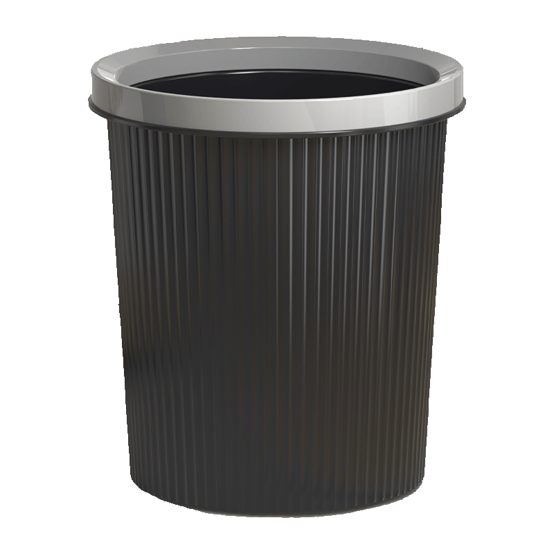 Bendi Trash Can with Pressure Ring, Set of Two, 17L Capacity, Black, for Kitchen, Living Room, Home Use, Large Size, Bathroom, Office, Dormitory