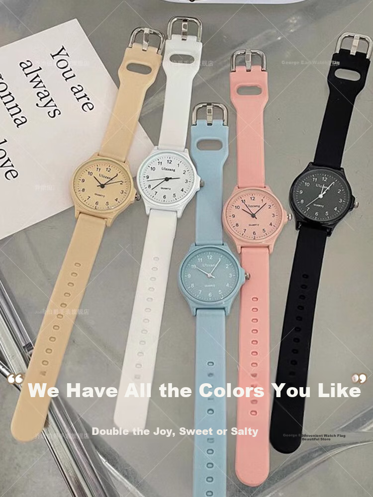 GEORGCOUNT Stylish College Style Women's Watch 2025 New Model Silent Waterproof Quartz Watch for High School and Middle School Students Exam Use 6