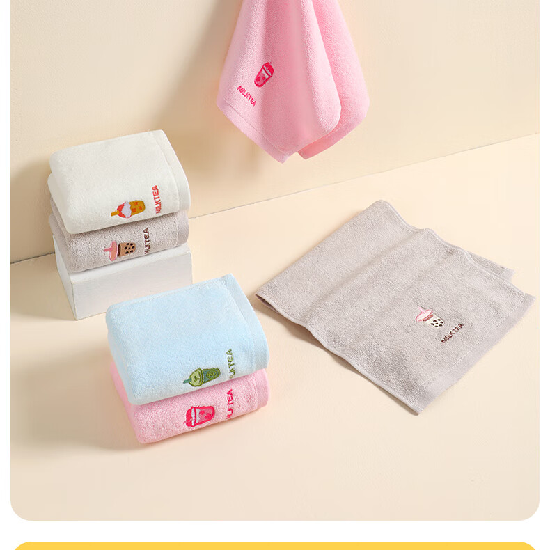 Grace Infant Class A Towel, Children's Pure Cotton Face Towel, Home Embroidered Small Towel, Soft Absorbent Face Cloth for Washing And Sports 17