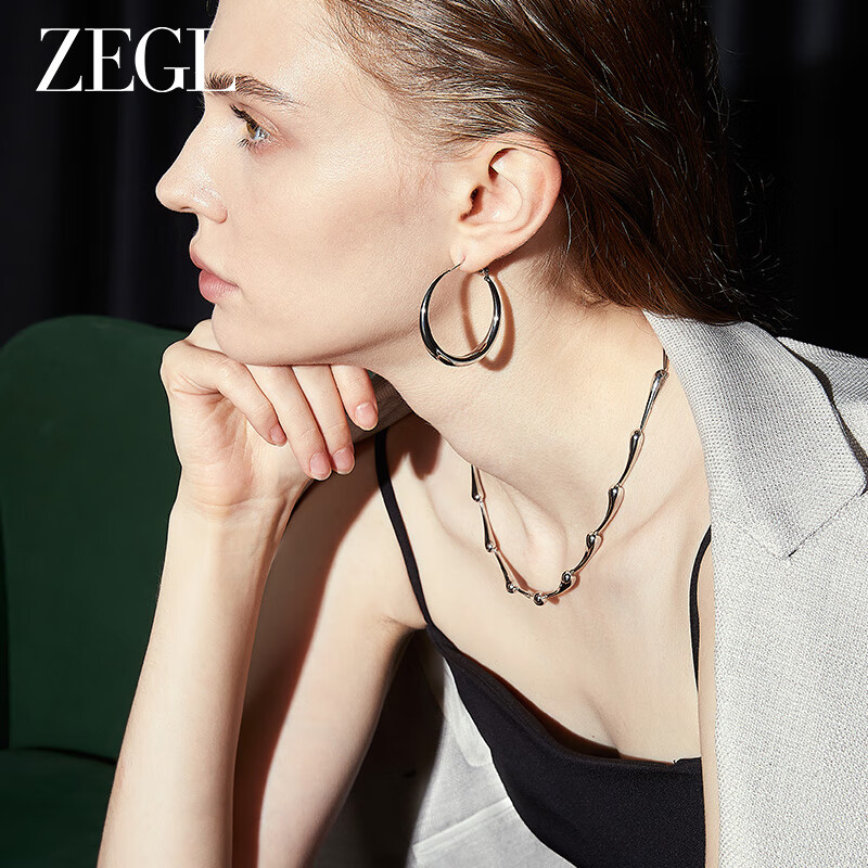 ZEGL Золотые Серьги для Женщин, Серьги-гвоздики из стерлингового серебра 925 пробы, Элегантные и Роскошные, Идеальный Подарок на День Рождения для Лучших Подруг