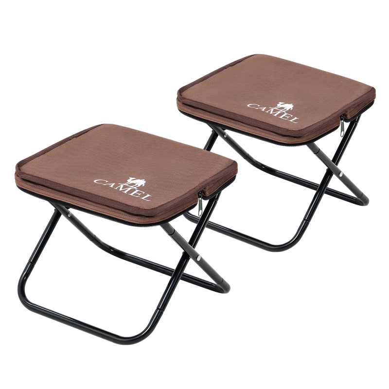 Camel Two-Pack Folding Stool Outdoor Portable Travel Mini Folding Chair for Subway and High-Speed Rail