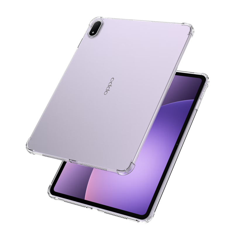 BIAZE 2025 OPPO Pad5 Case 12.1-inch OPPO Tablet TPU Material Airbag Corner Drop Protection PB627 Transparent White