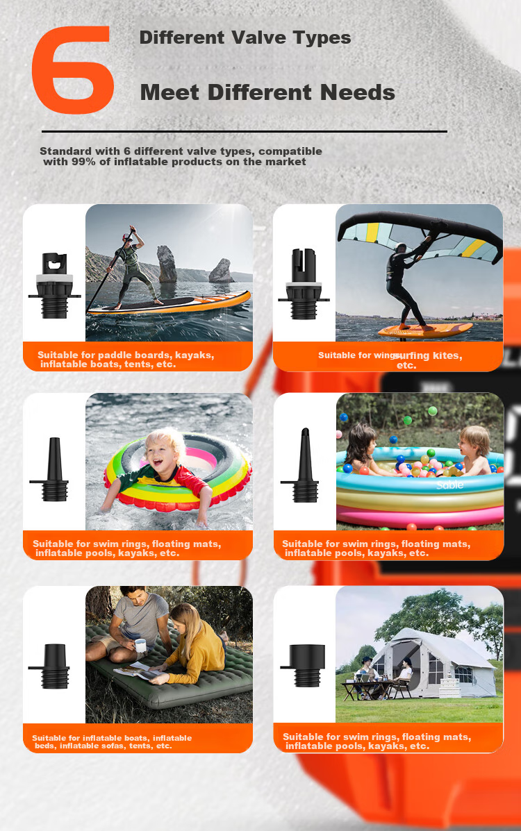 MSEASFREE Paddle Board Surfboard Two-Way Car Electric Inflatable Pump, Lithium Battery Model Inflator 10