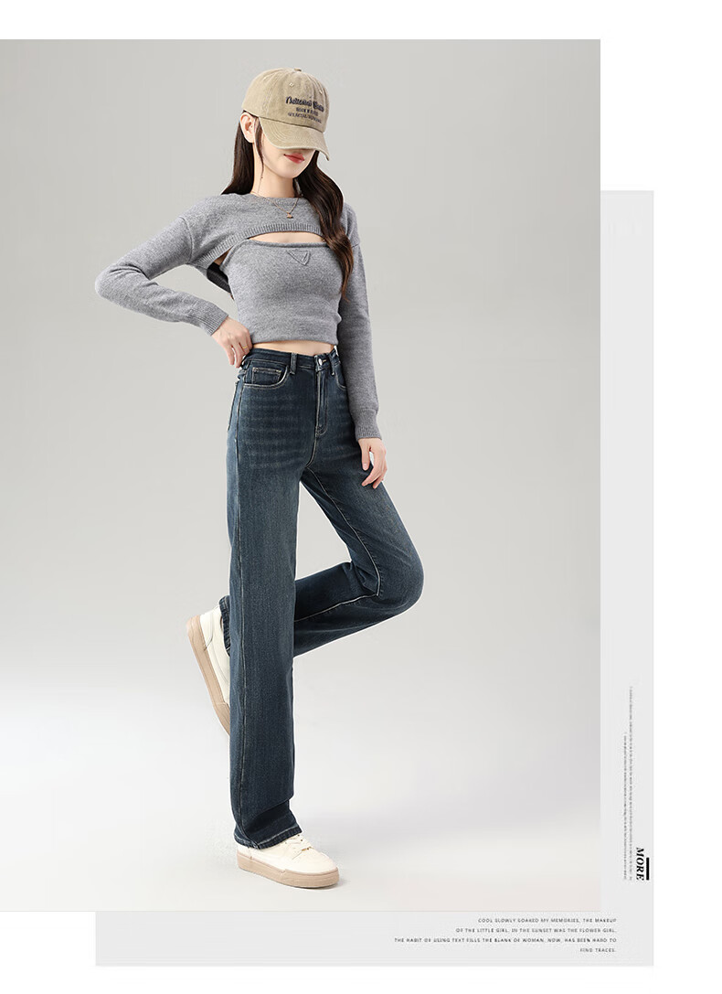 Jeanswest Women's Summer Trendy Straight-Leg Stretch Slim Fit Blue-Grey Cigarette Pants XL 12
